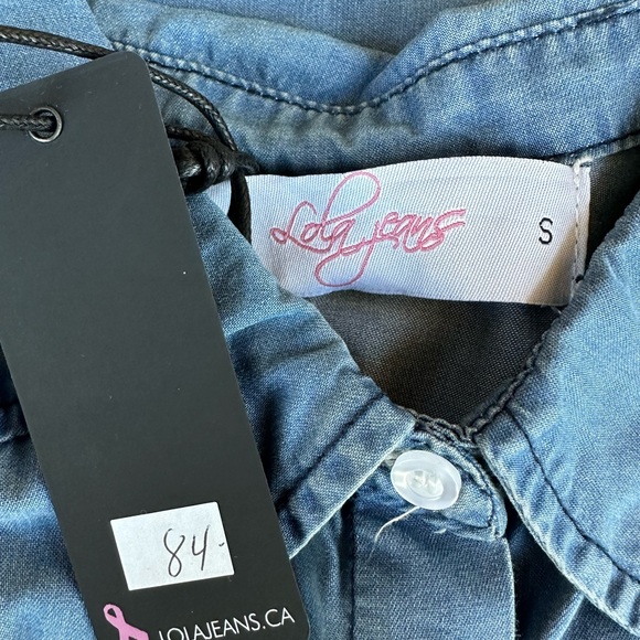 LOLA JEANS denim looking, sleeveless top, Small, NWT - Picture 7 of 10